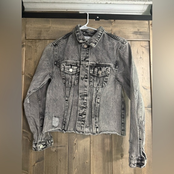 VERVET BY FLYING MONKEY Washed Black Denim Jacket - Picture 1 of 3